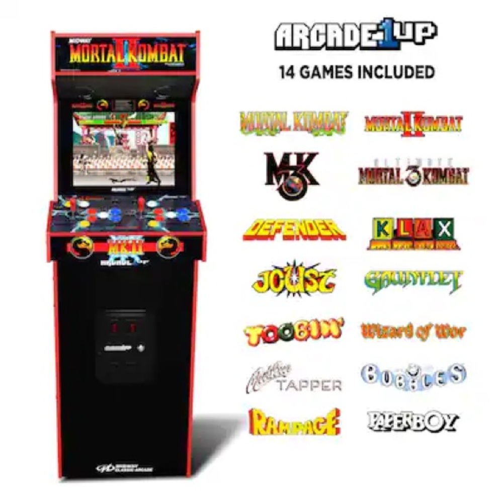 Arcade 1Up Mortal Kombat Machine with 14 Games
